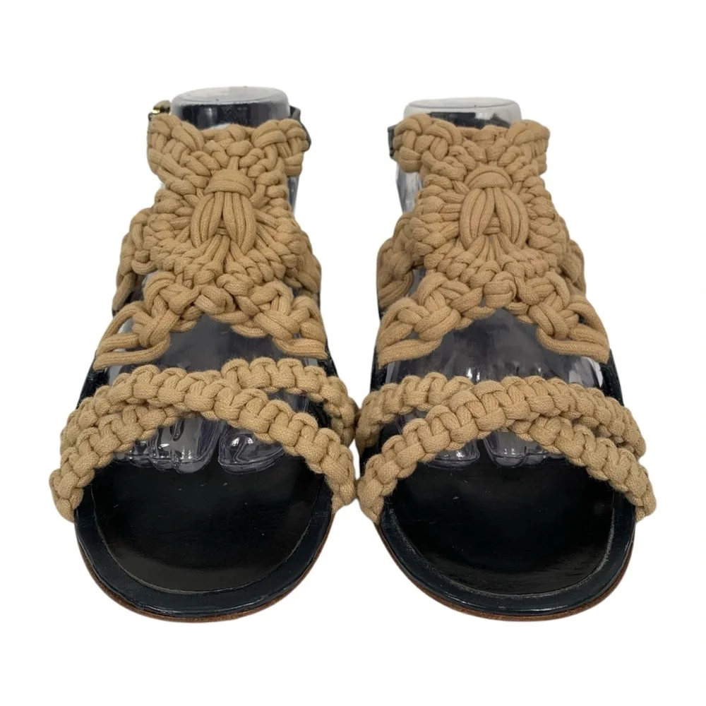 Tory Burch Jute Macrame Sandals (Beach Boho Festival Garden Hippie Indie Resort)